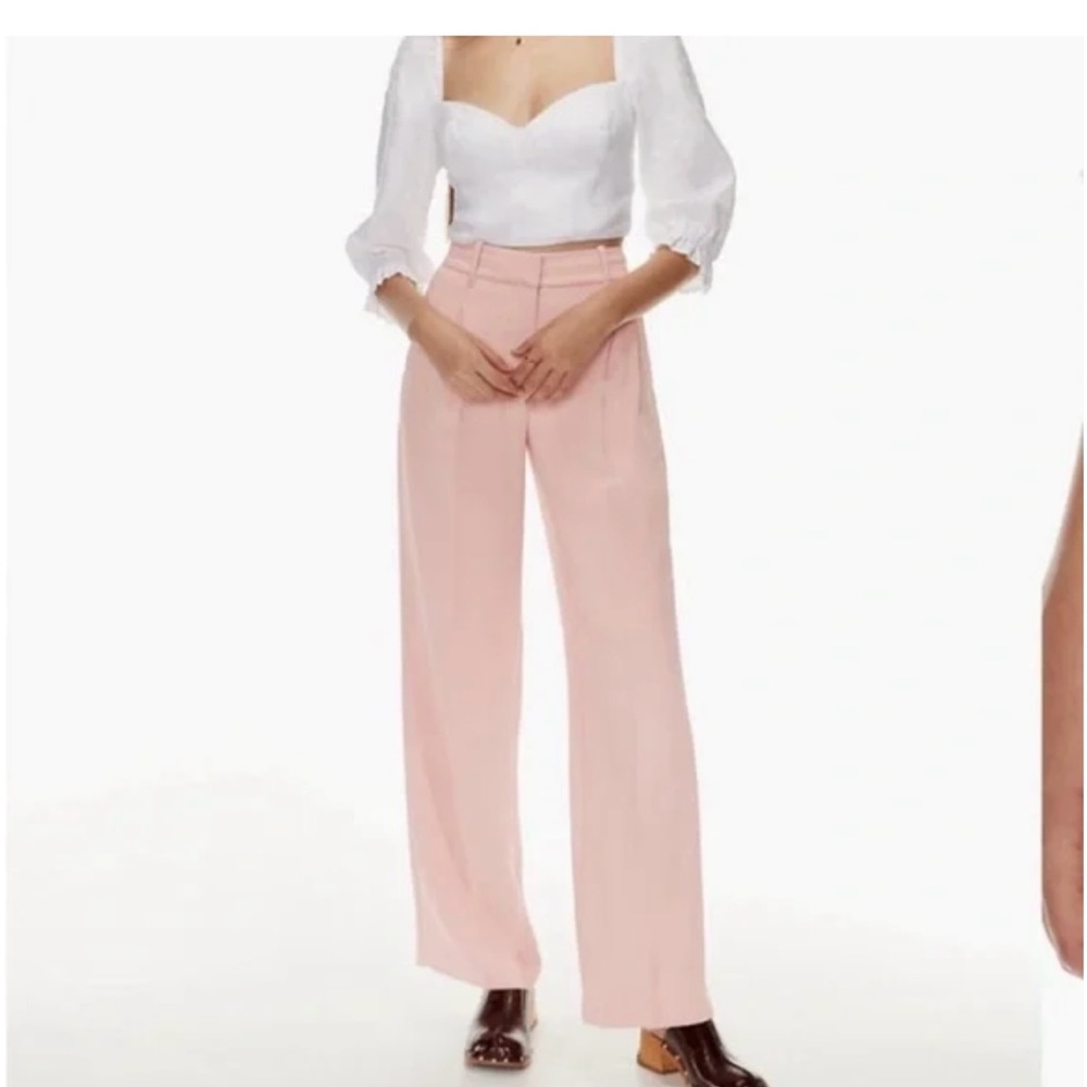 Aritzia Wilfred effortless pant pink